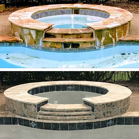 Hot Tub Before and After